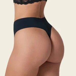 High-Waisted Invisible Microfiber Thong Panty